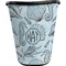 Sea-blue Seashells Waste Basket - Single Sided (Black) (Personalized)