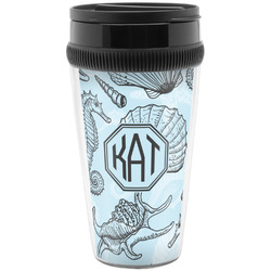 Sea-blue Seashells Acrylic Travel Mug without Handle (Personalized)