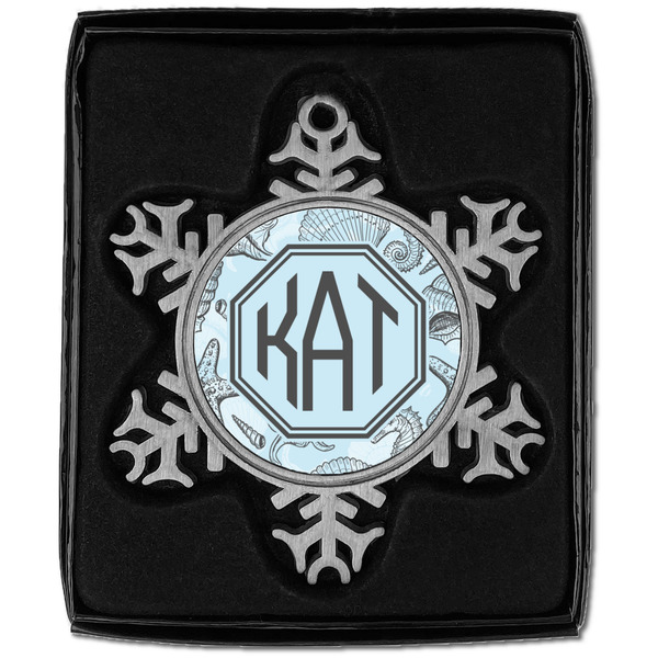 Sea-blue Seashells Vintage Snowflake - In box