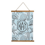 Sea-blue Seashells Wall Hanging Tapestry (Personalized)