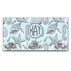 Sea-blue Seashells Wall Mounted Coat Rack (Personalized)