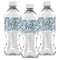 Sea-blue Seashells Water Bottle Labels - Front View