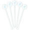 Sea-blue Seashells White Plastic 5.5" Stir Stick - Fan View