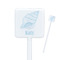 Sea-blue Seashells Square Plastic Stir Sticks (Personalized)