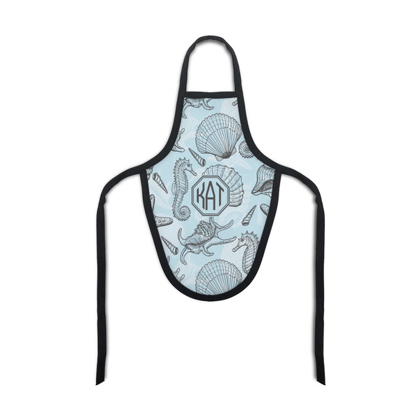 Custom Sea-blue Seashells Bottle Apron (Personalized)
