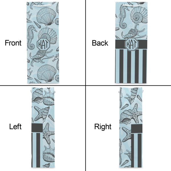 Sea-blue Seashells Wine Gift Bag - Matte - Approval