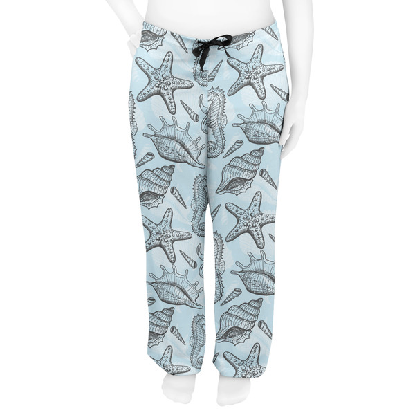 Sea-blue Seashells Women's Pj on model - Front