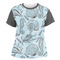 Sea-blue Seashells Women's Crew T-Shirt - X Large