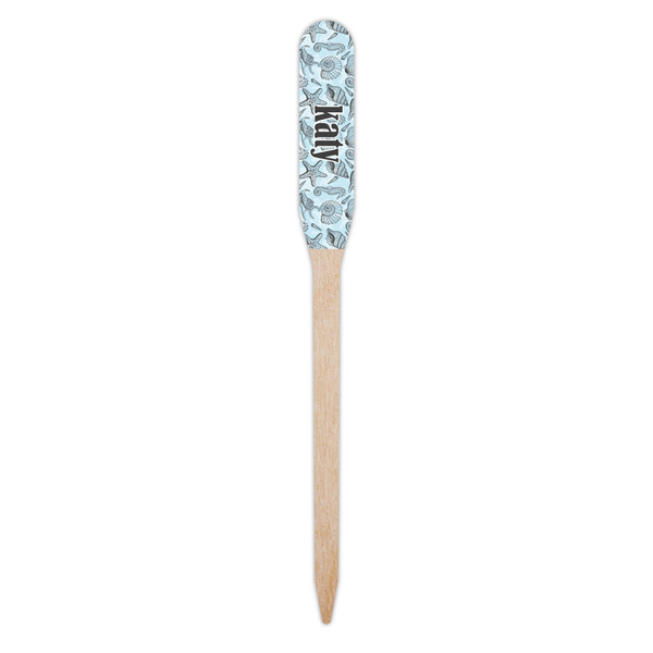 Sea-blue Seashells Wooden Food Pick - Paddle - Single Pick