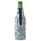 Sea-blue Seashells Zipper Bottle Cooler - BACK (bottle)