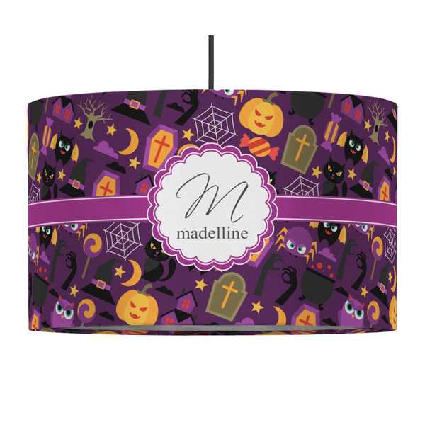 Custom Halloween 12" Drum Pendant Lamp - Fabric (Personalized)