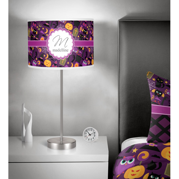 Halloween 13 inch drum lamp shade - in room