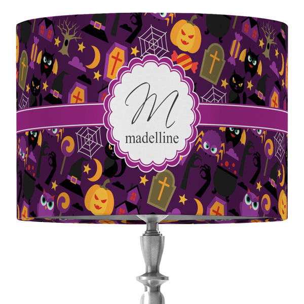 Custom Halloween 16" Drum Lamp Shade - Fabric (Personalized)