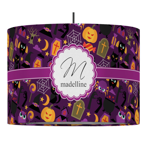 Custom Halloween 16" Drum Pendant Lamp - Fabric (Personalized)