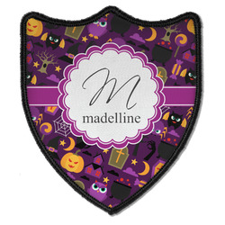Halloween Iron On Shield Patch B w/ Name and Initial
