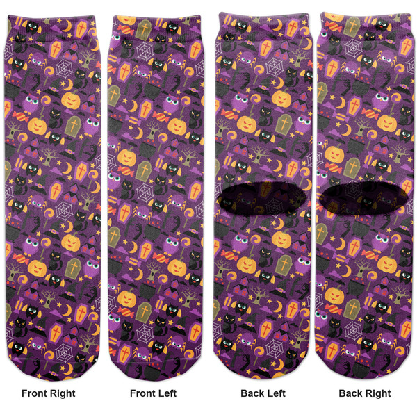 Halloween Adult Crew Socks - Double Pair - Front and Back - Apvl