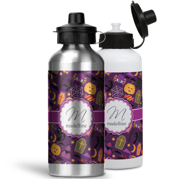 Halloween Aluminum Water Bottles - MAIN (white &silver)