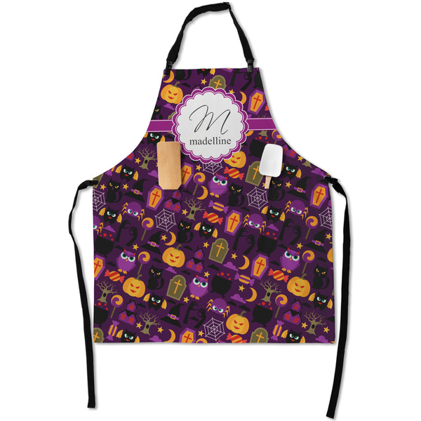 Custom Halloween Apron With Pockets w/ Name and Initial