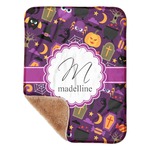 Halloween Sherpa Baby Blanket - 30" x 40" w/ Name and Initial