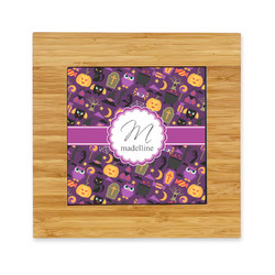 Halloween Bamboo Trivet with Ceramic Tile Insert (Personalized)