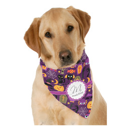 Halloween Dog Bandana Scarf w/ Name and Initial