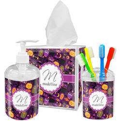 Halloween Acrylic Bathroom Accessories Set w/ Name and Initial