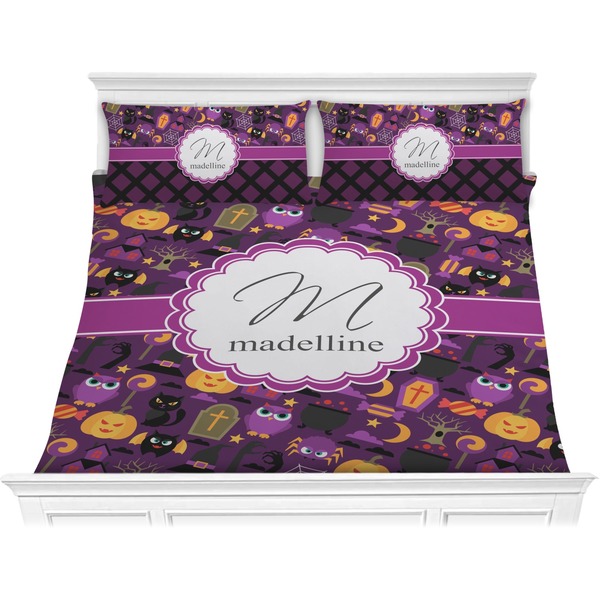 Custom Halloween Comforter Set - King (Personalized)