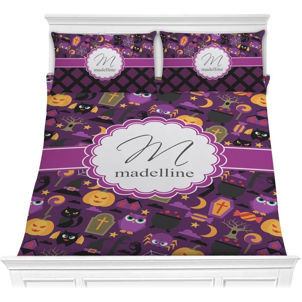 Custom Halloween Comforter Set - Full / Queen (Personalized)