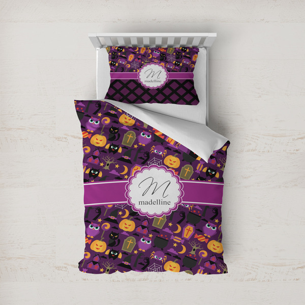Custom Halloween Duvet Cover Set - Twin (Personalized)