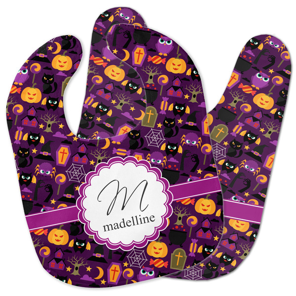 Custom Halloween Baby Bib w/ Name and Initial
