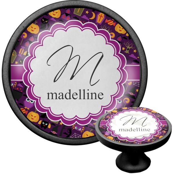 Custom Halloween Cabinet Knob (Black) (Personalized)