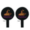 Halloween Black Plastic 7" Stir Stick - Double Sided - Round - Front & Back