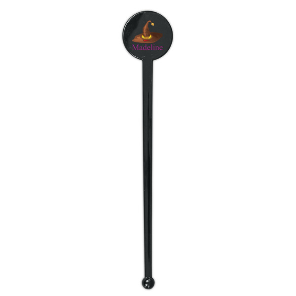 Halloween Black Plastic 7" Stir Stick - Round - Single Stick