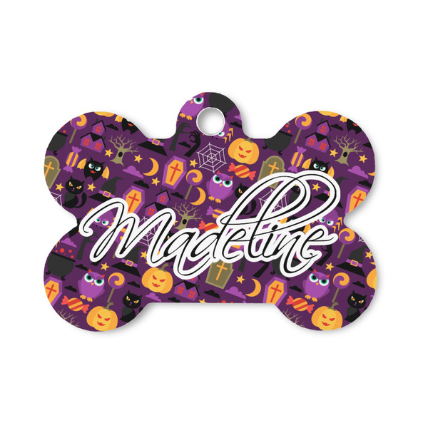 Custom Halloween Bone Shaped Dog ID Tag - Small (Personalized)