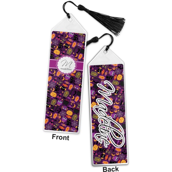 Halloween Bookmark with tassel - Front and Back
