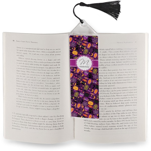 Halloween Bookmark with tassel - In book