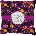 Halloween Faux-Linen Throw Pillow 18" (Personalized)