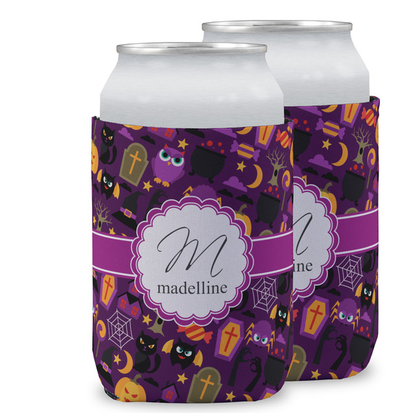 Custom Halloween Can Cooler (12 oz) w/ Name and Initial