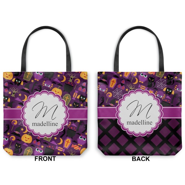 Halloween Canvas Tote - Front and Back