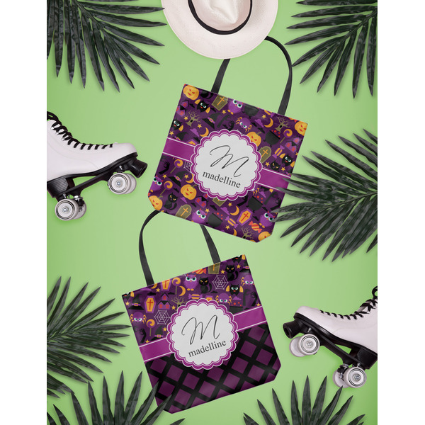 Halloween Canvas Tote Lifestyle Front and Back