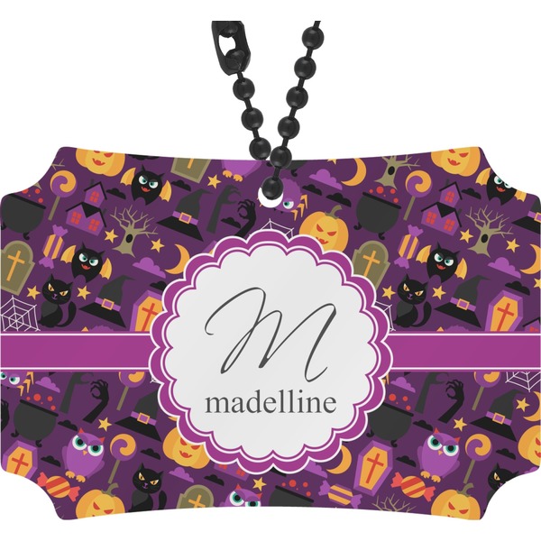 Custom Halloween Rear View Mirror Ornament (Personalized)