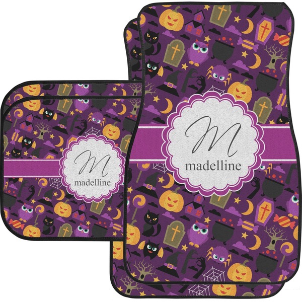 Custom Halloween Car Floor Mats Set - 2 Front & 2 Back (Personalized)