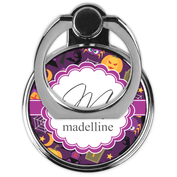 Halloween Cell Phone Ring Stand & Holder - Front (Collapsed)