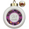 Halloween Ceramic Ball Ornaments - Poinsettia Garland (Personalized)