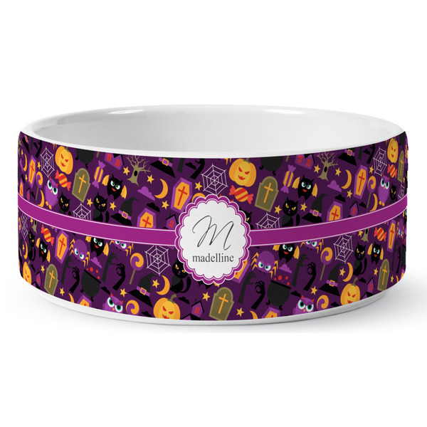 Halloween Ceramic Dog Bowl - Medium - Front