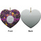 Halloween Ceramic Flat Ornament - Heart Front & Back (APPROVAL)