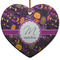 Halloween Ceramic Flat Ornament - Heart (Front)
