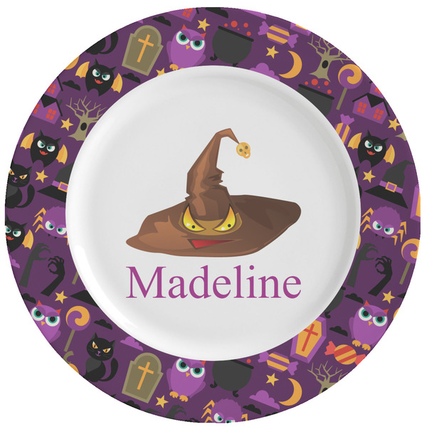 Custom Halloween Ceramic Dinner Plates (Set of 4) (Personalized)