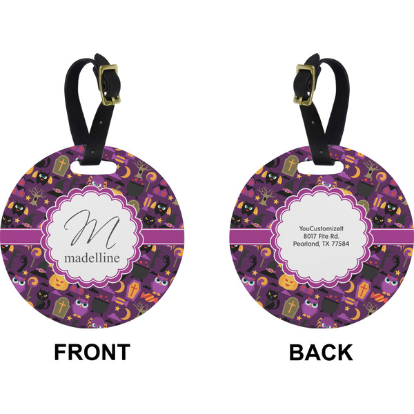 Halloween Circle Luggage Tag (Front + Back)
