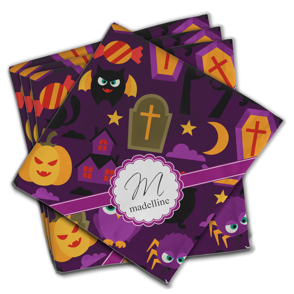 Custom Halloween Cloth Napkins (Set of 4) (Personalized)